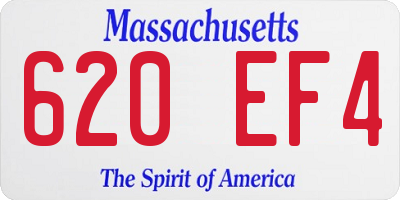 MA license plate 620EF4