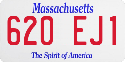 MA license plate 620EJ1