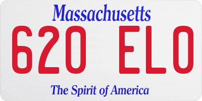 MA license plate 620EL0