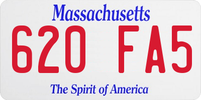MA license plate 620FA5