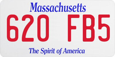 MA license plate 620FB5