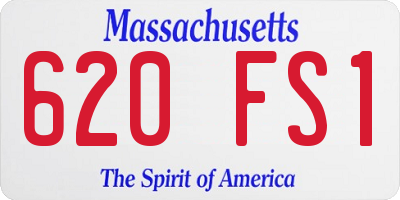 MA license plate 620FS1