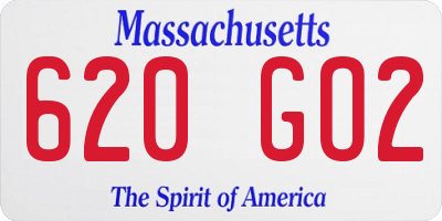 MA license plate 620GO2