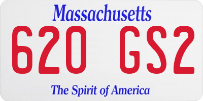 MA license plate 620GS2