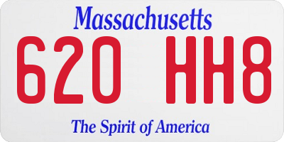 MA license plate 620HH8
