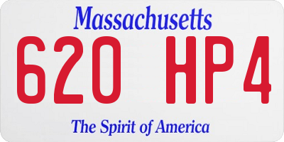 MA license plate 620HP4