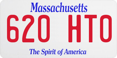 MA license plate 620HT0