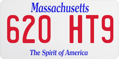 MA license plate 620HT9