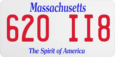 MA license plate 620II8