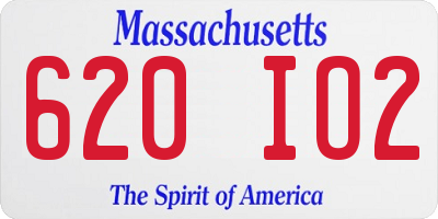 MA license plate 620IO2