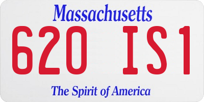 MA license plate 620IS1