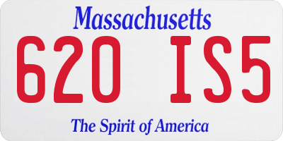 MA license plate 620IS5
