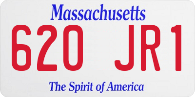 MA license plate 620JR1