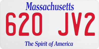 MA license plate 620JV2