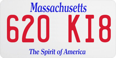 MA license plate 620KI8