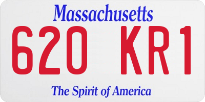 MA license plate 620KR1