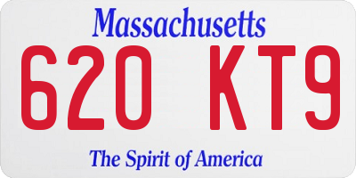 MA license plate 620KT9