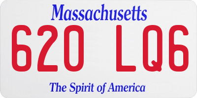 MA license plate 620LQ6