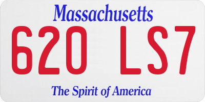 MA license plate 620LS7