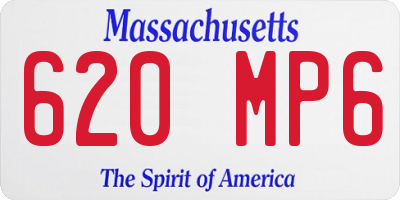 MA license plate 620MP6
