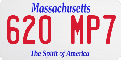 MA license plate 620MP7