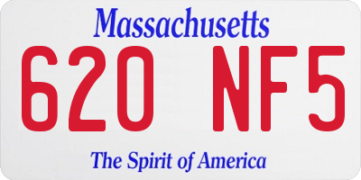 MA license plate 620NF5