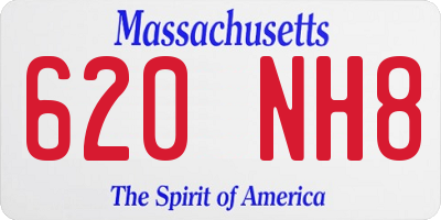 MA license plate 620NH8