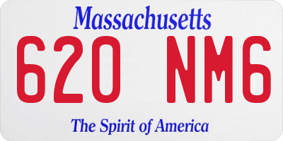 MA license plate 620NM6