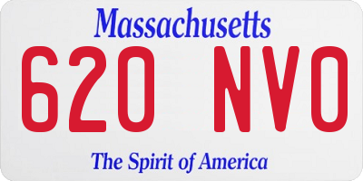 MA license plate 620NV0