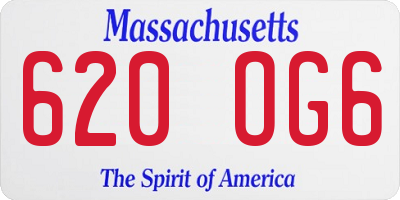 MA license plate 620OG6