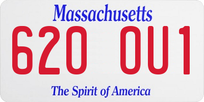 MA license plate 620OU1