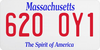 MA license plate 620OY1