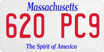 MA license plate 620PC9