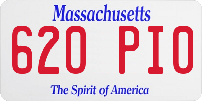MA license plate 620PI0