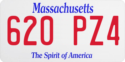 MA license plate 620PZ4