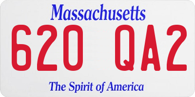 MA license plate 620QA2
