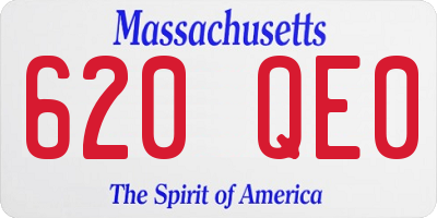 MA license plate 620QE0