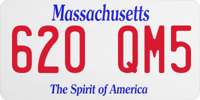 MA license plate 620QM5