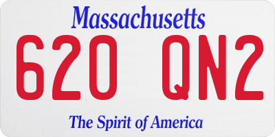MA license plate 620QN2
