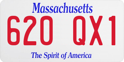 MA license plate 620QX1