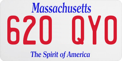 MA license plate 620QY0