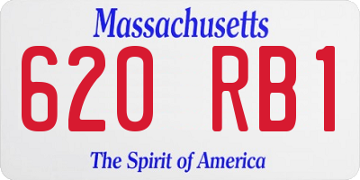 MA license plate 620RB1