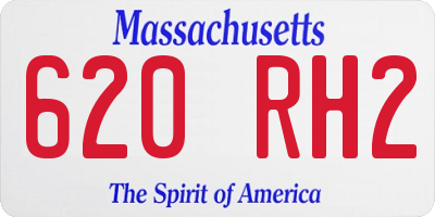 MA license plate 620RH2