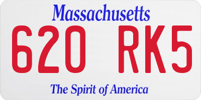 MA license plate 620RK5