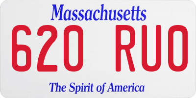MA license plate 620RU0