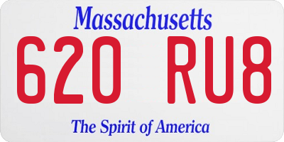 MA license plate 620RU8