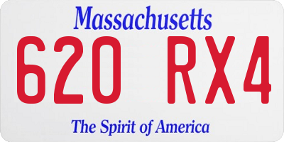 MA license plate 620RX4