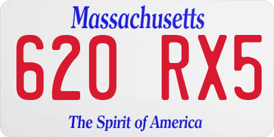 MA license plate 620RX5