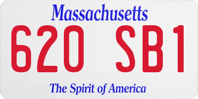 MA license plate 620SB1