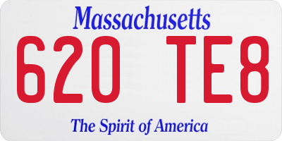 MA license plate 620TE8